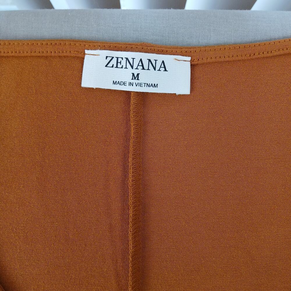 Medium Zenana Leopard Print Pocket Tank Top in Almond Orange - Picture 7 of 13